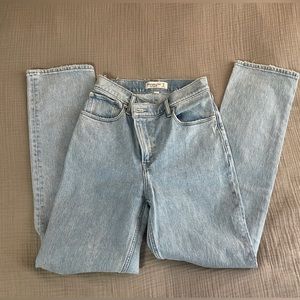 abercrombie 'the 90s straight' ultra high rise jeans